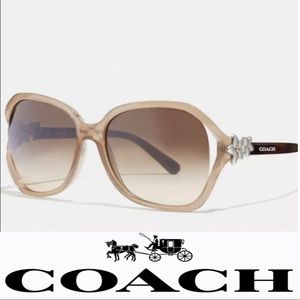 Coach in Milky Light Brown Flower Lens Sunglass L1033